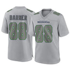 Johmsee S.Seahawks #88 AJ Barner Player Gray Atmosphere Fashion Home Game Stitched Jerseys
