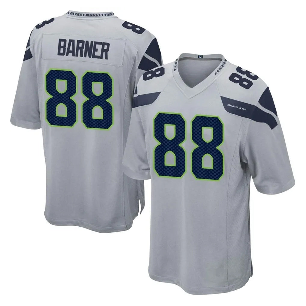 Johmsee S.Seahawks #88 AJ Barner Player Gray Home Game Stitched Jerseys
