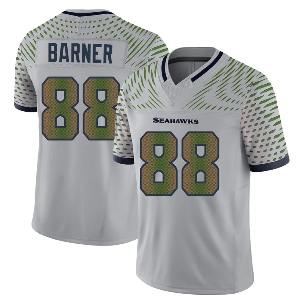 Johmsee S.Seahawks #88 AJ Barner Player Grey Limited 2025 Rivalries Collection Home Game Stitched Jerseys