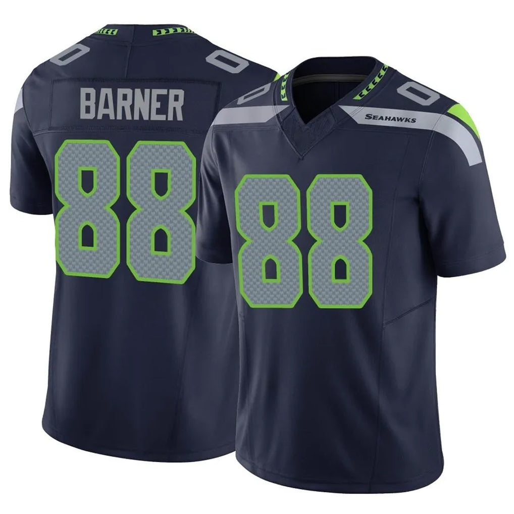 Johmsee S.Seahawks #88 AJ Barner Player Navy Limited Vapor F.U.S.E. Home Game Stitched Jerseys