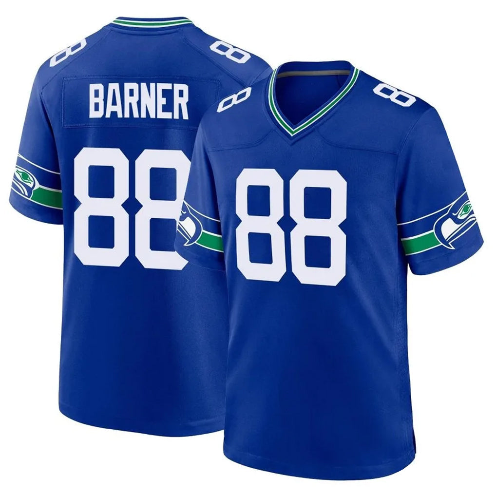 Johmsee S.Seahawks #88 AJ Barner Player Royal Throwback Home Game Stitched Jerseys