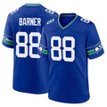 Johmsee S.Seahawks #88 AJ Barner Player Royal Throwback Home Game Stitched Jerseys