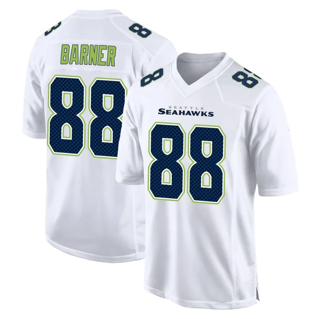 Johmsee S.Seahawks #88 AJ Barner Player White Tundra Fashion Home Game Stitched Jerseys
