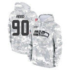 Johmsee S.Seahawks #90 Jarran Reed Player Arctic Camo Limited Salute to Service Pullover Hoodies Game Stitched Jerseys