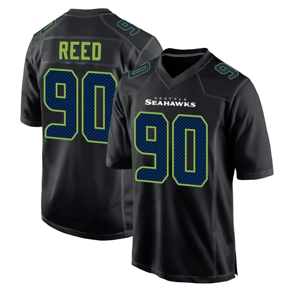 Johmsee S.Seahawks #90 Jarran Reed Player Black Limited Fashion Home Game Stitched Jerseys