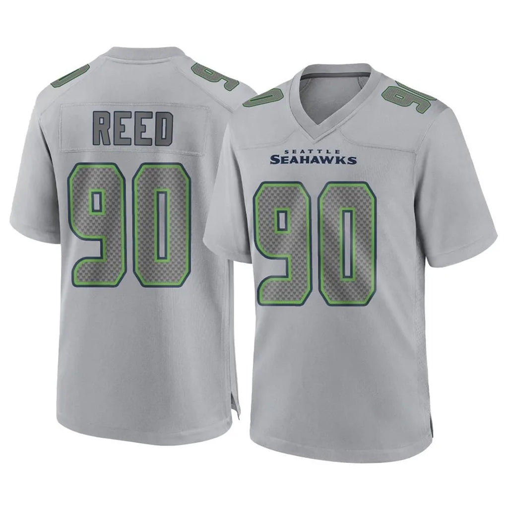 Johmsee S.Seahawks #90 Jarran Reed Player Gray Atmosphere Fashion Home Game Stitched Jerseys
