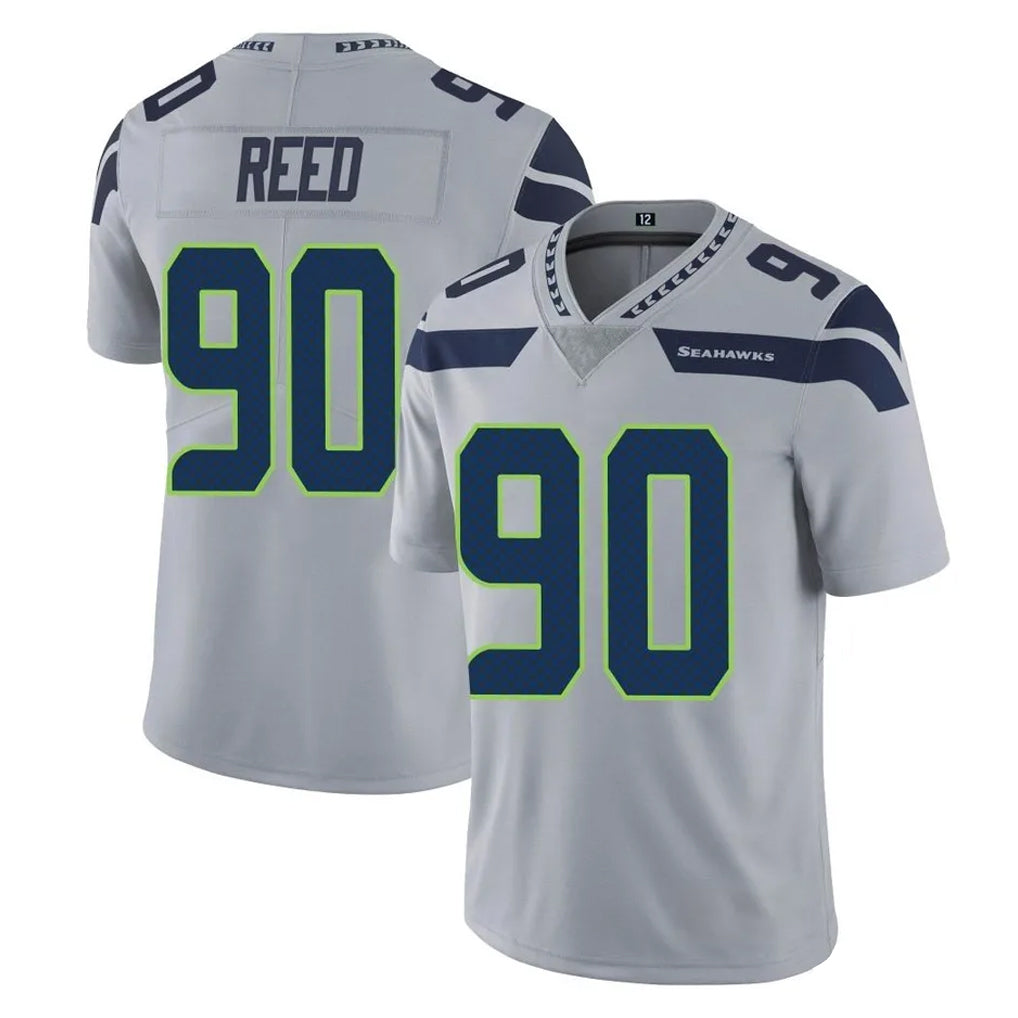 Johmsee S.Seahawks #90 Jarran Reed Player Gray Limited Vapor Untouchable Home Game Stitched Jerseys
