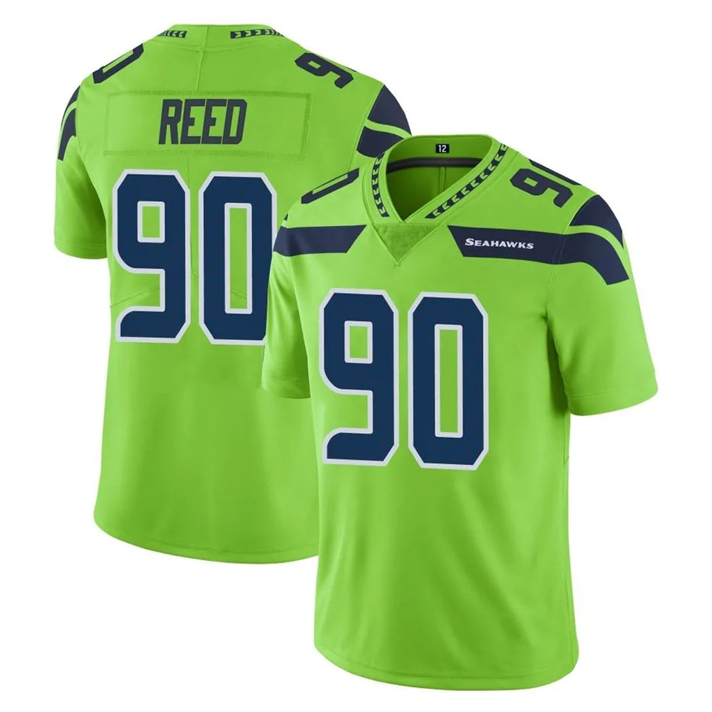 Johmsee S.Seahawks #90 Jarran Reed Player Green Limited Color Rush Home Game Stitched Jerseys
