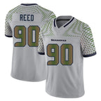 Johmsee S.Seahawks #90 Jarran Reed Player Grey Limited 2025 Rivalries Collection Home Game Stitched Jerseys