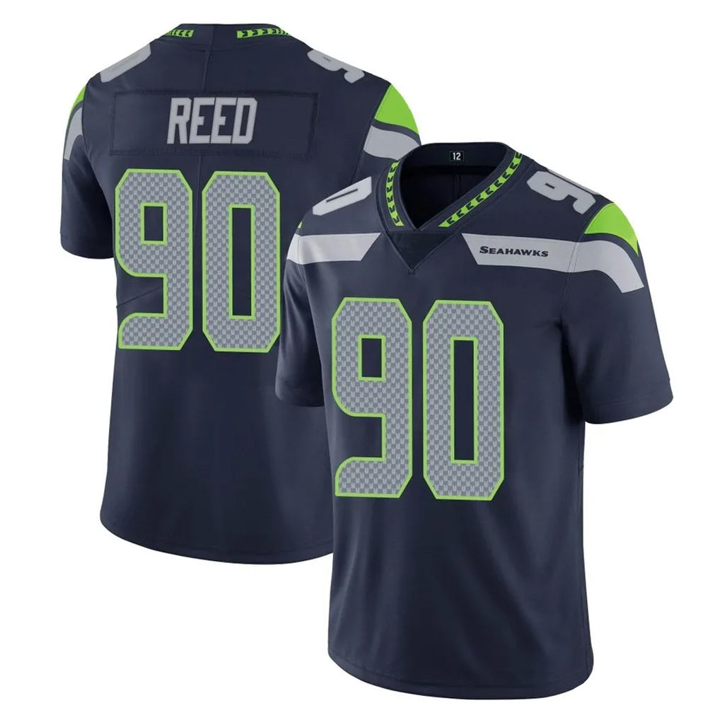 Johmsee S.Seahawks #90 Jarran Reed Player Navy Limited Vapor Untouchable Home Game Stitched Jerseys