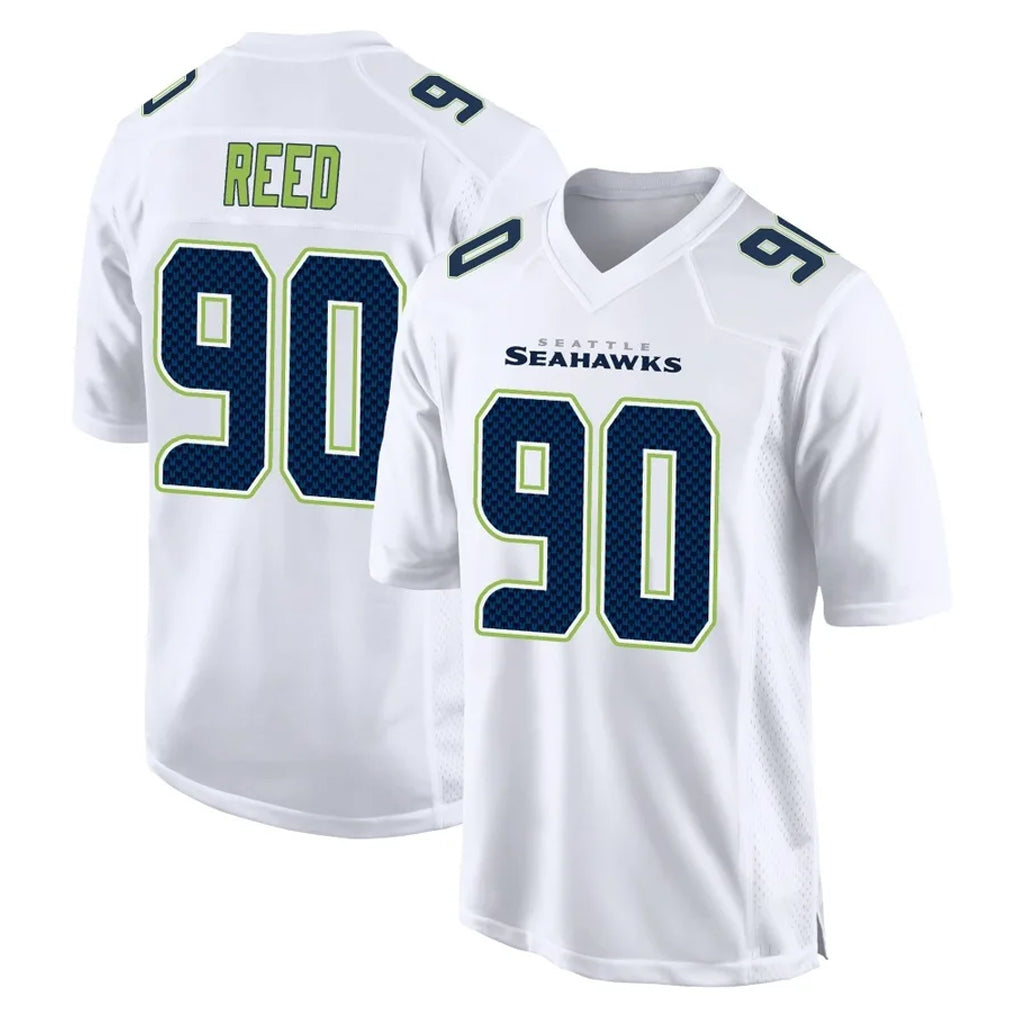 Johmsee S.Seahawks #90 Jarran Reed Player White Tundra Fashion Home Game Stitched Jerseys
