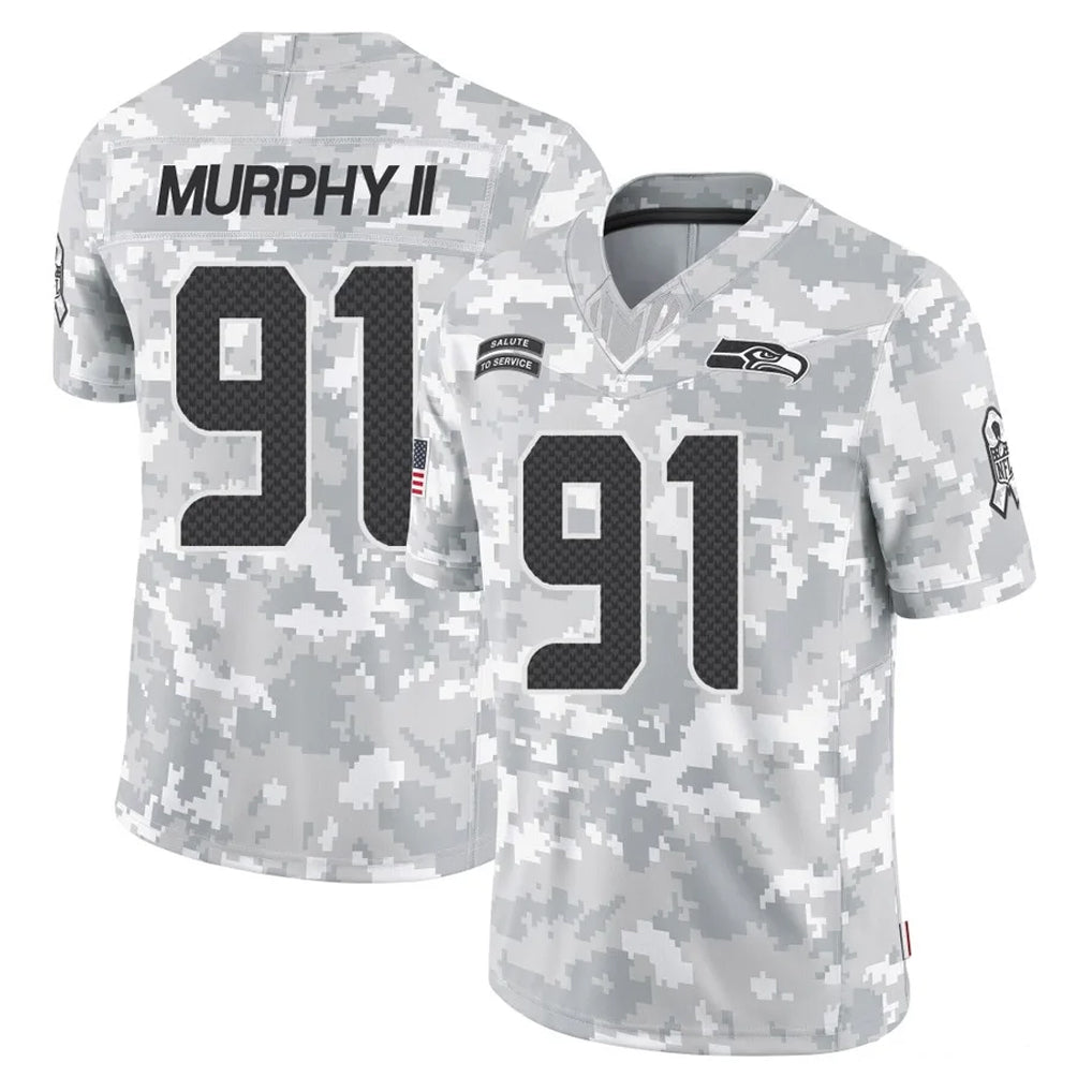 Johmsee S.Seahawks #91 Byron Murphy II Player Arctic Camo Limited Salute To Service Home Game Stitched Jerseys