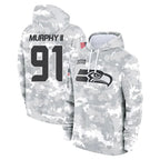 Johmsee S.Seahawks #91 Byron Murphy II Player Arctic Camo Limited Salute to Service Pullover Hoodies Game Stitched Jerseys