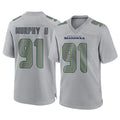 Johmsee S.Seahawks #91 Byron Murphy II Player Gray Atmosphere Fashion Home Game Stitched Jerseys