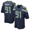 Johmsee S.Seahawks #91 Byron Murphy II Player Navy Home Game Stitched Jerseys