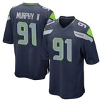 Johmsee S.Seahawks #91 Byron Murphy II Player Navy Home Game Stitched Jerseys