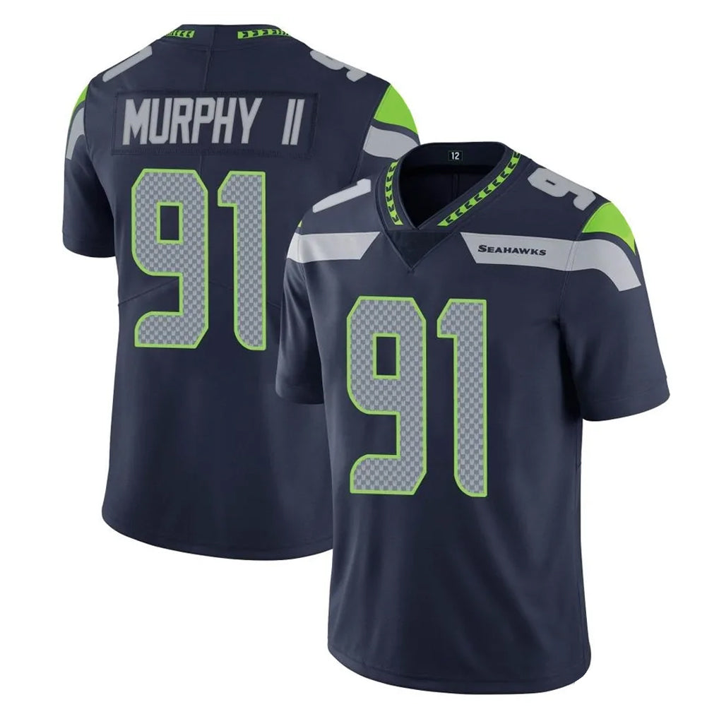 Johmsee S.Seahawks #91 Byron Murphy II Player Navy Limited Vapor Untouchable Home Game Stitched Jerseys
