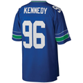 Johmsee S.Seahawks #96 Cortez Kennedy Mitchell & Ness Royal Legacy Replica Jersey
