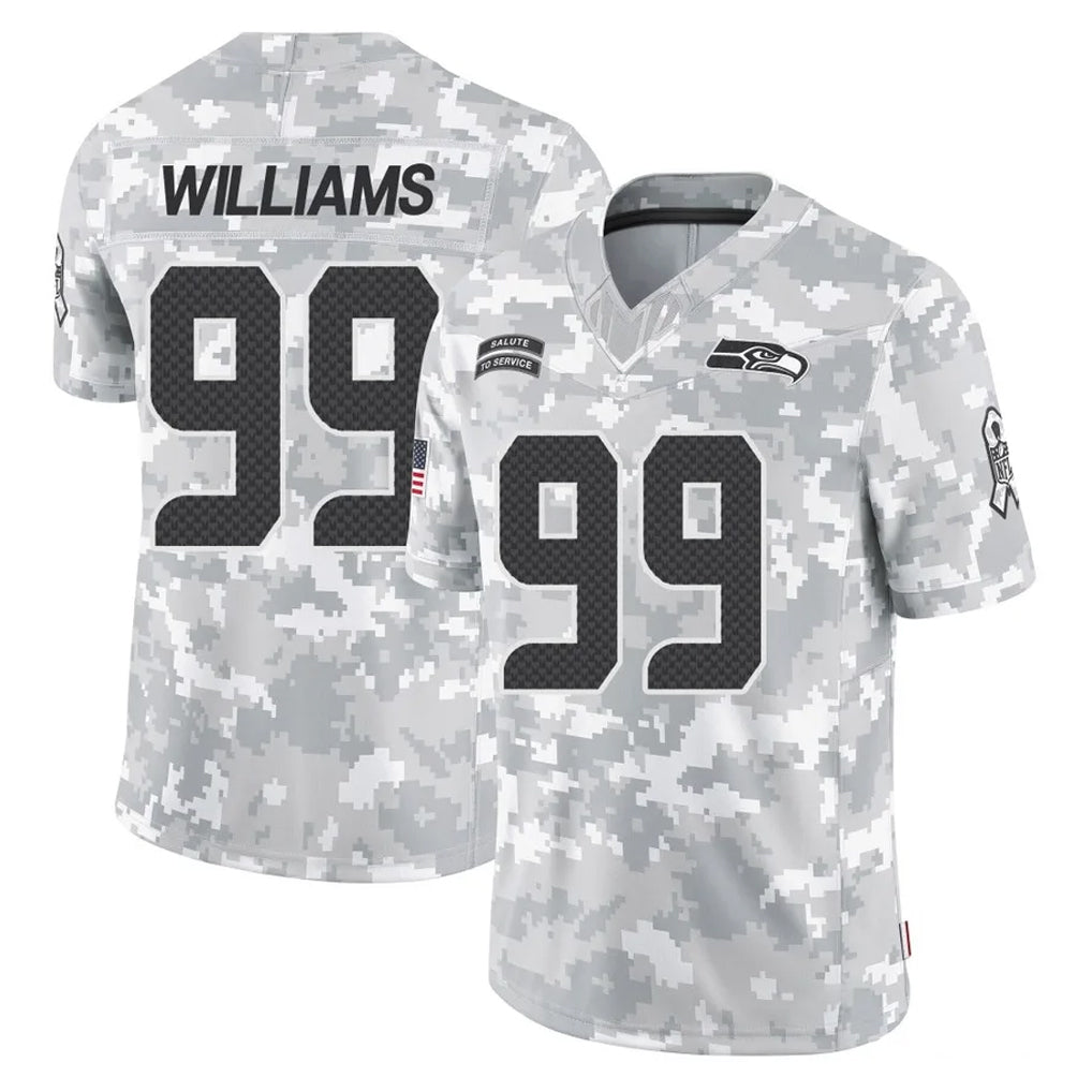 Johmsee S.Seahawks #99 Leonard Williams Player Arctic Camo Limited Salute To Service Home Game Stitched Jerseys