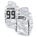 Johmsee S.Seahawks #99 Leonard Williams Player Arctic Camo Limited Salute to Service Pullover Hoodies Game Stitched Jerseys