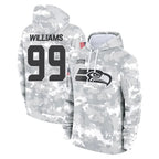Johmsee S.Seahawks #99 Leonard Williams Player Arctic Camo Limited Salute to Service Pullover Hoodies Game Stitched Jerseys