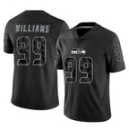 Johmsee S.Seahawks #99 Leonard Williams Player Black Limited Reflective Home Game Stitched Jerseys