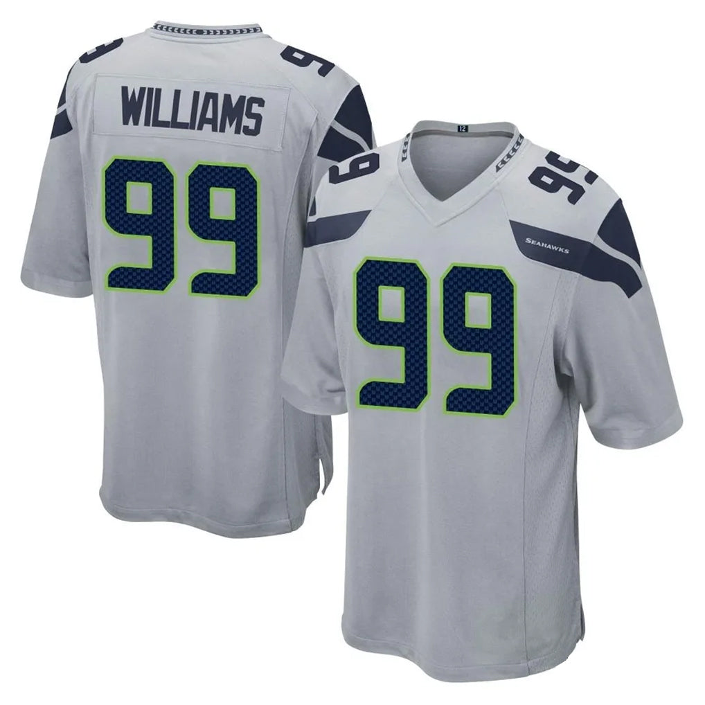 Johmsee S.Seahawks #99 Leonard Williams Player Gray Home Game Stitched Jerseys