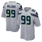 Johmsee S.Seahawks #99 Leonard Williams Player Gray Home Game Stitched Jerseys