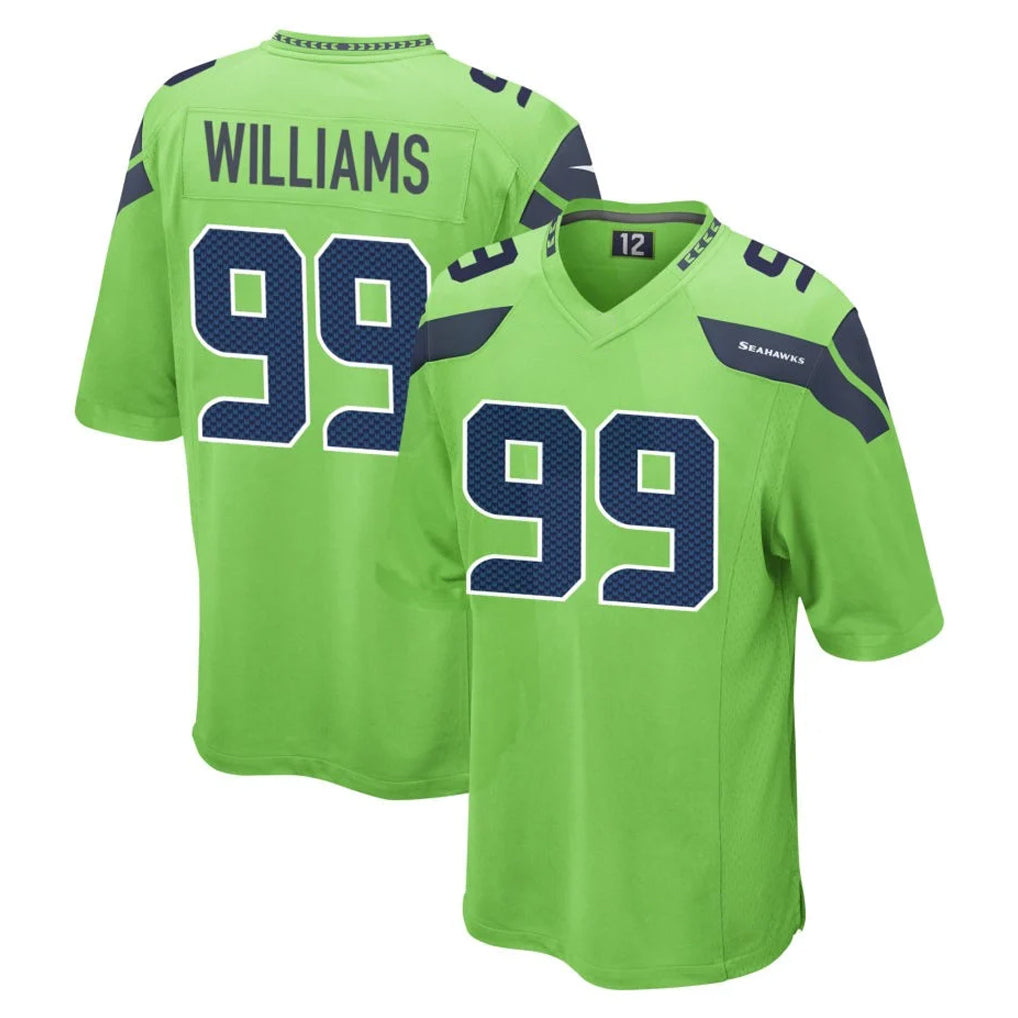 Johmsee S.Seahawks #99 Leonard Williams Player Green Home Game Stitched Jerseys