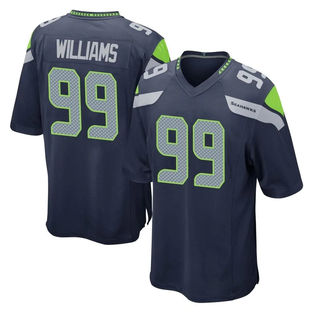 Johmsee S.Seahawks #99 Leonard Williams Player Navy Home Game Stitched Jerseys