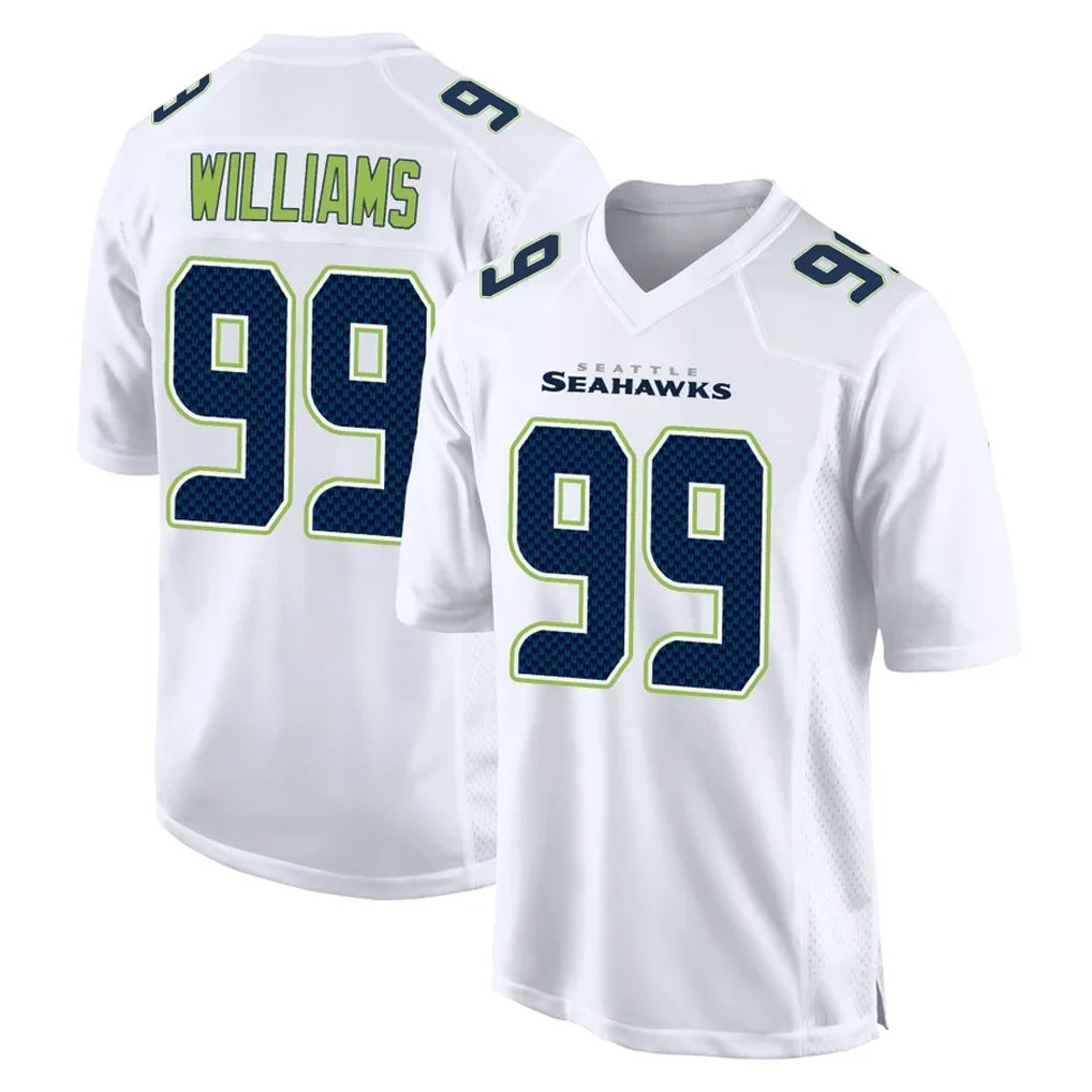 Johmsee S.Seahawks #99 Leonard Williams Player White Tundra Fashion Home Game Stitched Jerseys