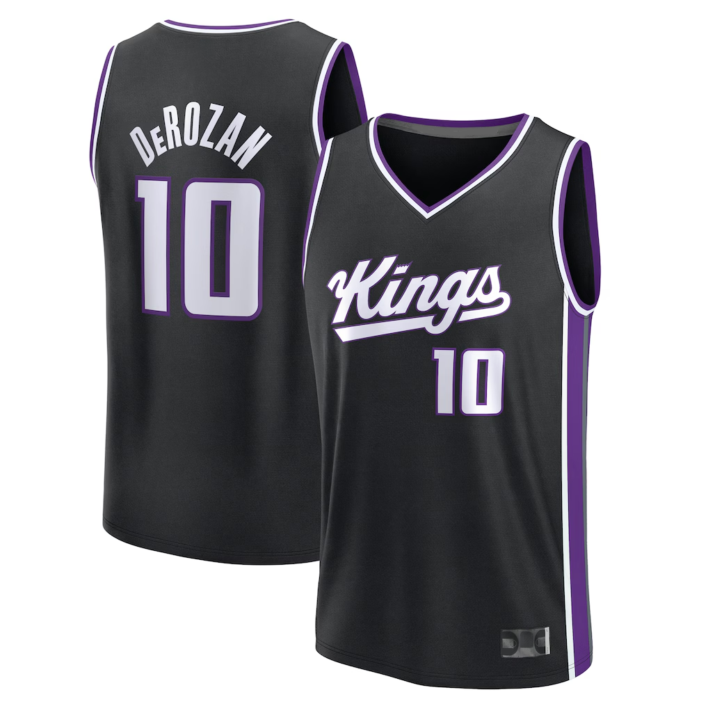 Johmsee S.kings #10 DeMar DeRozan Fanatics Black Fast Break Replica Player Jerseys - Icon Edition