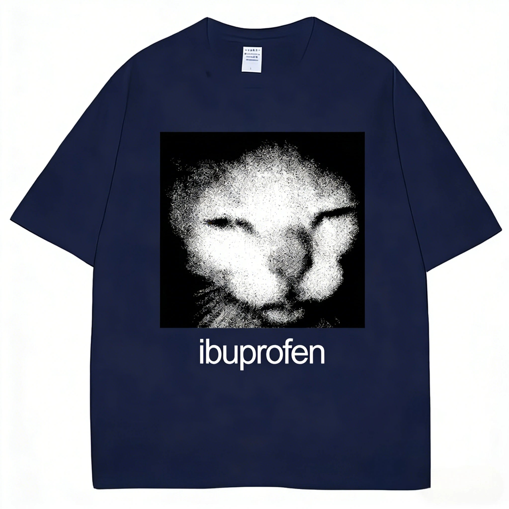 2026 Vintage Funny Ibuprofen Cat Meme Graphic Tees Men Women Humor Fashion T Shirts Oversized Casual Streetwear T-shirt Y2K Tops