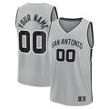 Johmsee SA.Spurs Fanatics Silver Fastbreak Custom Jerseys - Statement Edition