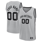 Johmsee SA.Spurs Fanatics Silver Fastbreak Custom Jerseys - Statement Edition