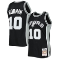 Johmsee SA.Spurs #10 Dennis Rodman Mitchell & Ness Black 1993-1994 Hardwood Classics Swingman Jerseys
