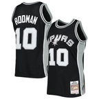 Johmsee SA.Spurs #10 Dennis Rodman Mitchell & Ness Black 1993-1994 Hardwood Classics Swingman Jerseys