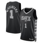 Johmsee SA.Spurs #1 Victor Wembanyama Black Swingman Jerseys - Statement Edition