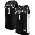 Johmsee SA.Spurs #1 Victor Wembanyama Fanatics Black Fast Break Replica Jerseys - Icon Edition