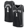 Johmsee SA.Spurs #1 Victor Wembanyama Fanatics Black Fast Break Replica Player Jerseys - Icon Edition