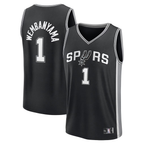 Johmsee SA.Spurs #1 Victor Wembanyama Fanatics Black Fast Break Replica Player Jerseys - Icon Edition