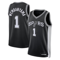 Johmsee SA.Spurs #1 Victor Wembanyama Fanatics Black Fast Break Replica Player Jerseys - Icon Edition