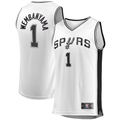 Johmsee SA.Spurs #1 Victor Wembanyama Fanatics White Fast Break Replica Player Jerseys - Association Edition