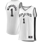 Johmsee SA.Spurs #1 Victor Wembanyama Fanatics White Fast Break Replica Player Jerseys - Association Edition
