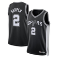 Johmsee SA.Spurs #2Dylan Harper Black 2025 NBA Draft First Round Pick Swingman Jerseys - Icon Edition