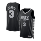Johmsee SA.Spurs #3 Keldon Johnson Black Swingman Jerseys - Statement Edition