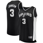 Johmsee SA.Spurs #3 Keldon Johnson Fanatics Black Fast Break Replica Jerseys - Icon Edition