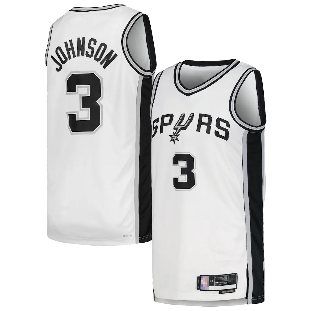 Johmsee SA.Spurs #3 Keldon Johnson White Swingman Jerseys - Association Edition