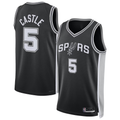 Johmsee SA.Spurs #5 Stephon Castle Black Swingman Jerseys - Icon Edition