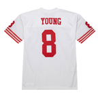 Johmsee SF.49ers 1994 #8 Steve Young Mitchell & Ness White Authentic Throwback Retired Player Stitched Puhic Jersey